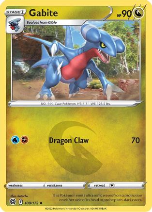 Gabite 108/172  SWSH09 Brilliant Stars - Uncommon