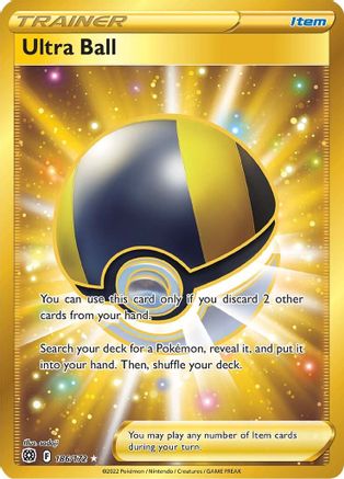 Ultra Ball (Secret) 186/172  - Holofoil SWSH09 Brilliant Stars - Secret Rare