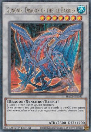 Gungnir, Dragon of the Ice Barrier (Duel Terminal) (HAC1-EN053) - Hidden Arsenal: Chapter 1 1st Edition