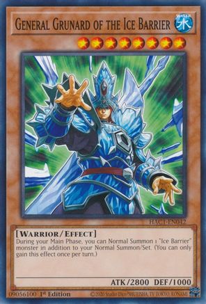 General Grunard of the Ice Barrier (HAC1-EN042) - Hidden Arsenal: Chapter 1 1st Edition