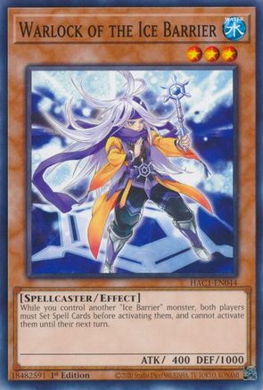 Warlock of the Ice Barrier (HAC1-EN044) - Hidden Arsenal: Chapter 1 1st Edition