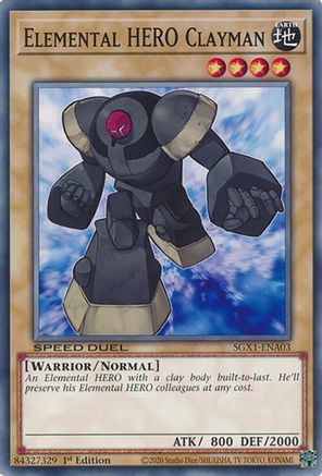 Elemental HERO Clayman (SGX1-ENA03) - Speed Duel GX: Duel Academy Box 1st Edition