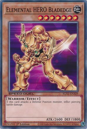 Elemental HERO Bladedge (SGX1-ENA09) - Speed Duel GX: Duel Academy Box 1st Edition