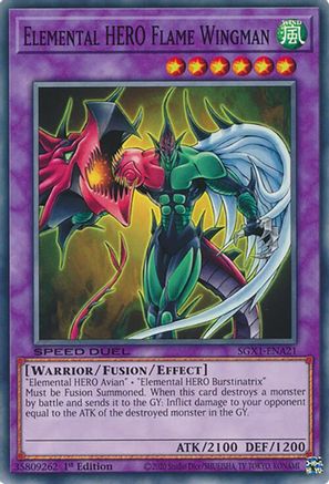 Elemental HERO Flame Wingman (SGX1-ENA21) - Speed Duel GX: Duel Academy Box 1st Edition