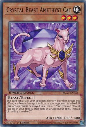 Crystal Beast Amethyst Cat (SGX1-ENF02) - Speed Duel GX: Duel Academy Box 1st Edition