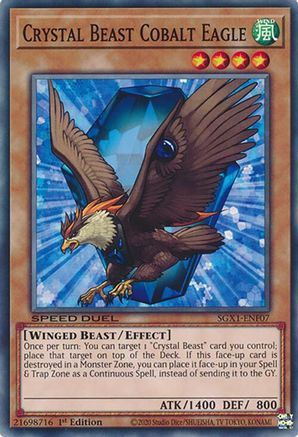 Crystal Beast Cobalt Eagle (SGX1-ENF07) - Speed Duel GX: Duel Academy Box 1st Edition
