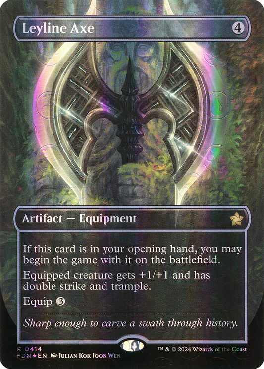 Leyline Axe (FDN-414) - Foundations (Borderless) Foil