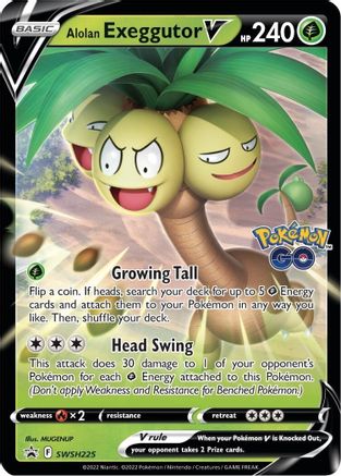Alolan Exeggutor V SWSH225  - Holofoil SWSH Sword & Shield Promo Cards - Promo