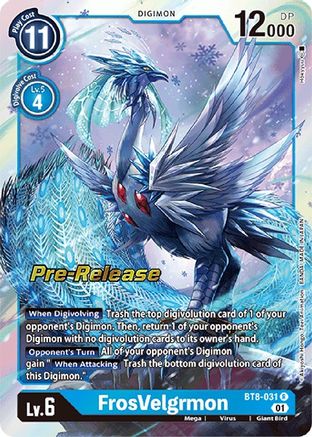 FrosVelgrmon (BT8-031) - New Awakening Pre-Release Cards Foil
