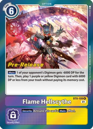 Flame Hellscythe (BT8-109) - New Awakening Pre-Release Cards Foil