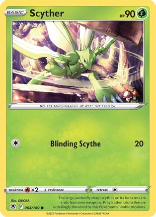 Scyther (004) 004/189  SWSH10 Astral Radiance - Common