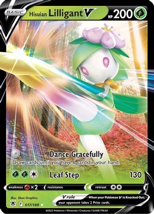 Hisuian Lilligant V 017/189  - Holofoil SWSH10 Astral Radiance - Ultra Rare