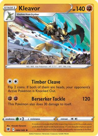 Kleavor (86) 086/189  - Reverse Holofoil SWSH10 Astral Radiance - Holo Rare
