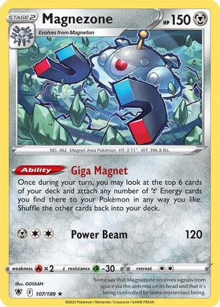 Magnezone 107/189  - Holofoil SWSH10 Astral Radiance - Holo Rare