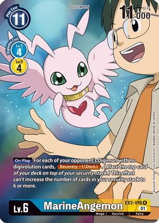 MarineAngemon (Alternate Art) (EX2-018) - Digital Hazard Foil