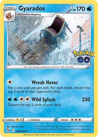 Gyarados 022/078  - Holofoil Pokemon GO - Holo Rare