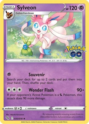 Sylveon 035/078  - Reverse Holofoil Pokemon GO - Holo Rare