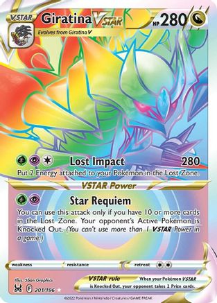 Giratina VSTAR (201) (Secret) 201/196  - Holofoil SWSH11 Lost Origin - Secret Rare