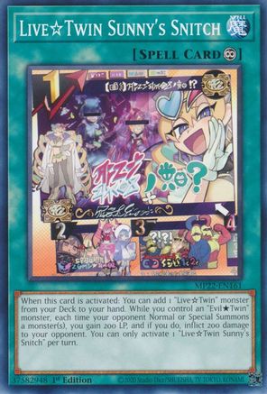 Live Twin Sunny's Snitch (MP22-EN161) - 2022 Tin of the Pharaoh's Gods 1st Edition