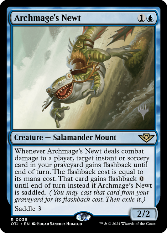 Archmage's Newt (PPOTJ-39P) - Outlaws of Thunder Junction Promos Foil