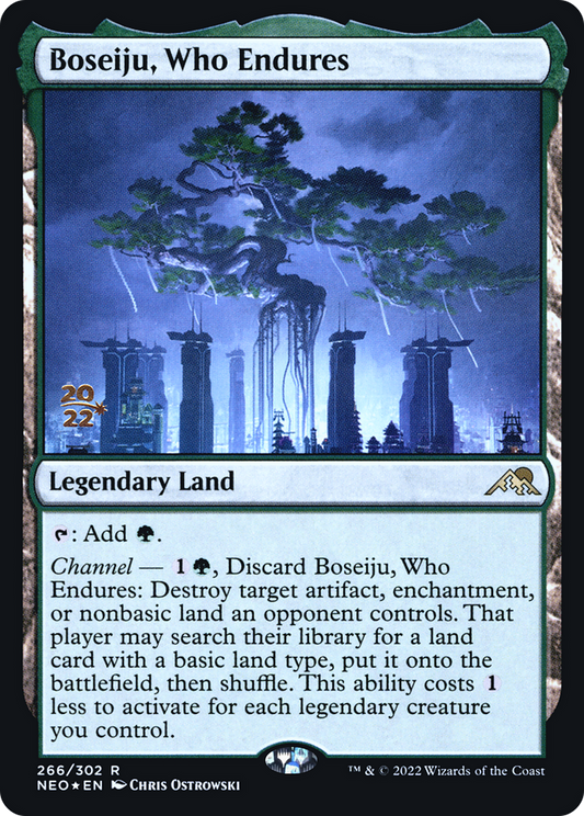 Boseiju, Who Endures (PRE-266S) - Kamigawa: Neon Dynasty Promos Foil