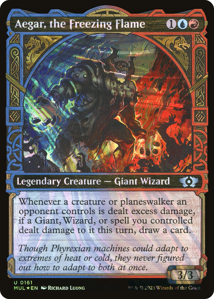 Aegar, the Freezing Flame (MUL-161) - Multiverse Legends: (Showcase) Foil