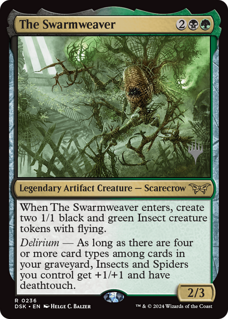 The Swarmweaver (PPDSK-236P) - Duskmourn: House of Horror Promos Foil