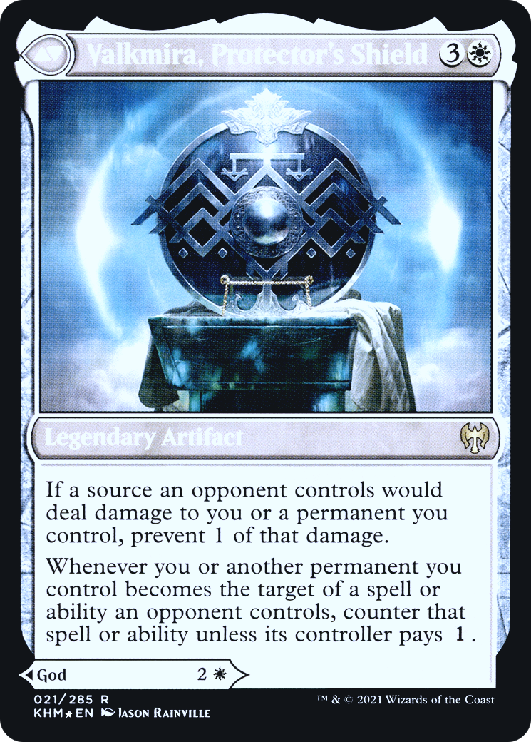 Reidane, God of the Worthy // Valkmira, Protector's Shield (PRE-21S) - Kaldheim Promos Foil