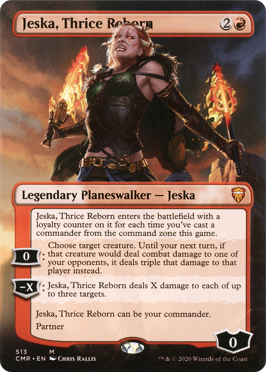 Jeska, Thrice Reborn (Borderless) (CMR-513) - Commander Legends (Borderless) Foil