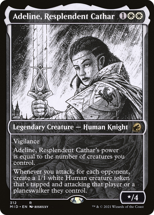 Adeline, Resplendent Cathar (MID-312) - Innistrad: Midnight Hunt: (Showcase)
