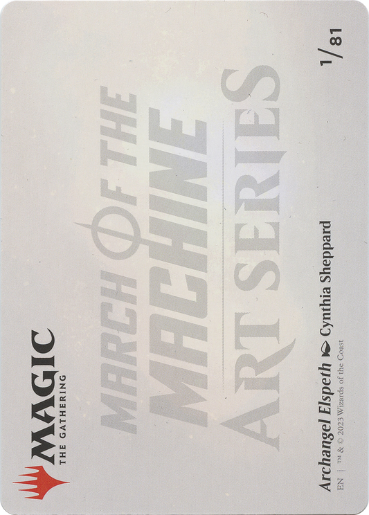 Archangel Elspeth // Archangel Elspeth (AMOM-001) - March of the Machine Art Series (Borderless)