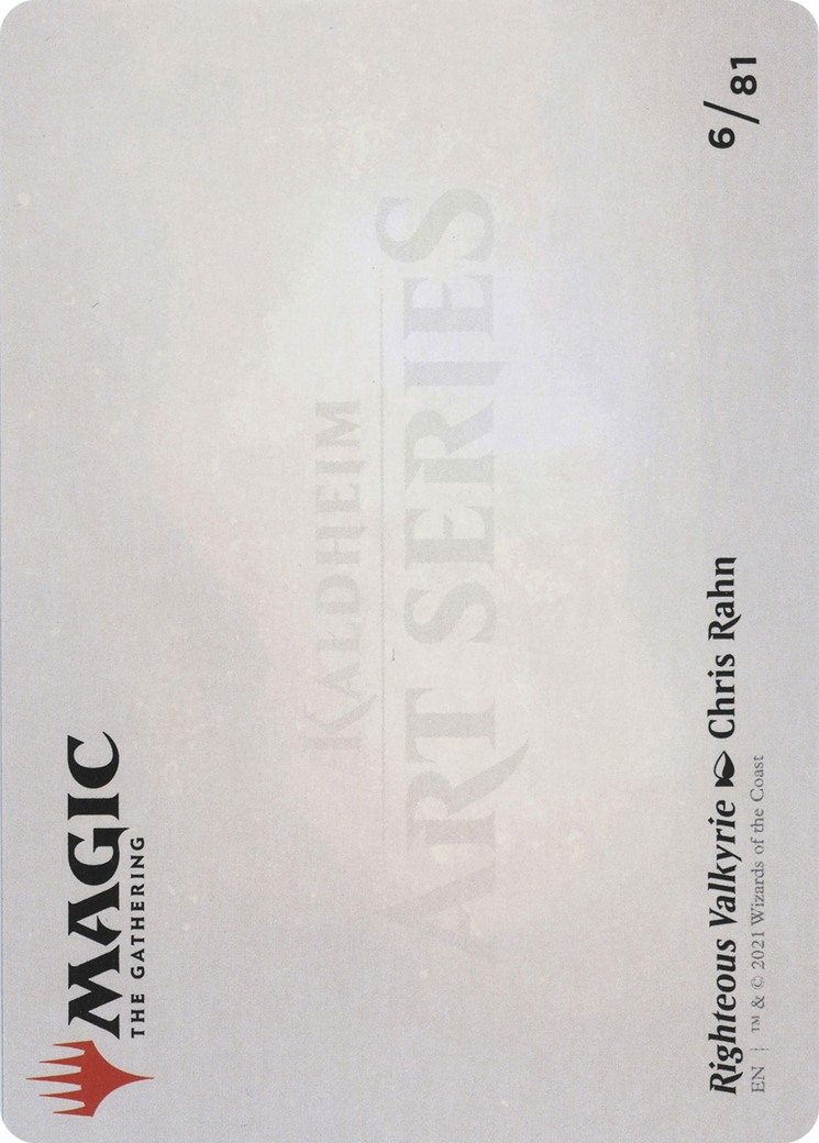 Righteous Valkyrie // Righteous Valkyrie (ASKHM-006) - Art Series: Kaldheim (Borderless) Foil