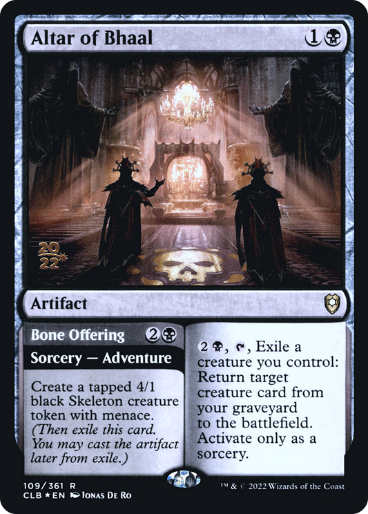 Altar of Bhaal // Bone Offering (PRE-109S) - Battle for Baldur's Gate Promos Foil