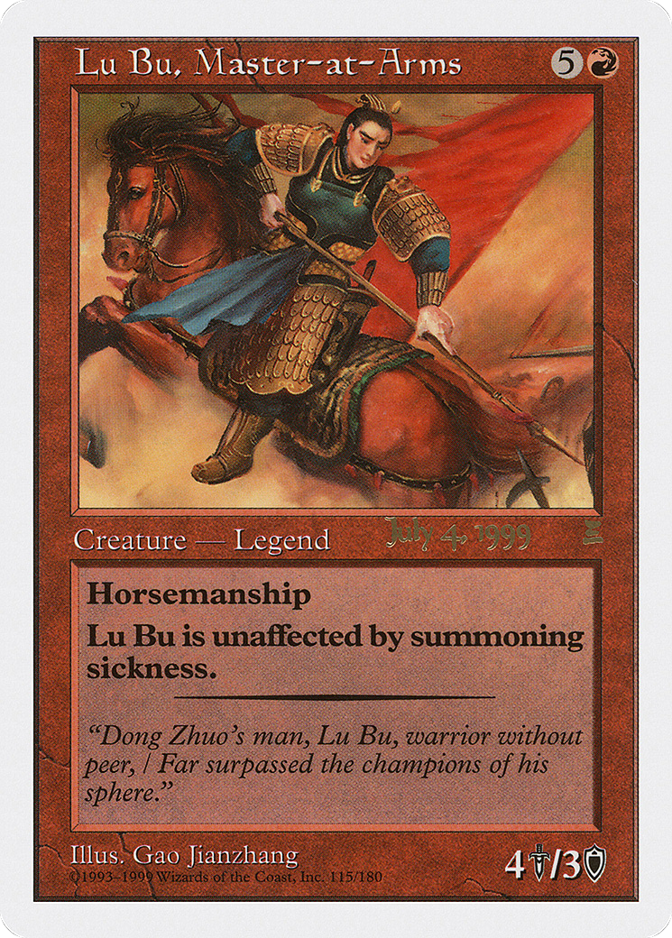 Lu Bu, Master-at-Arms (PRE-115B) - Portal: Three Kingdoms Promos