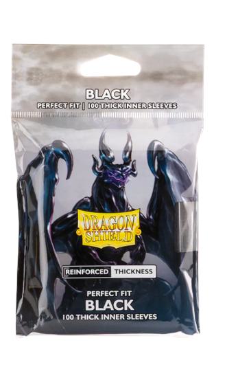 DRAGON SHIELD SLEEVES PERFECT FIT THICK INNER BLACK 100CT