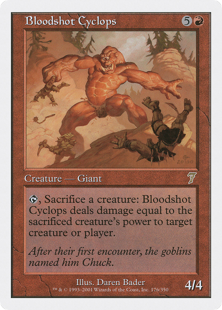 Bloodshot Cyclops (7ED-176) - Seventh Edition