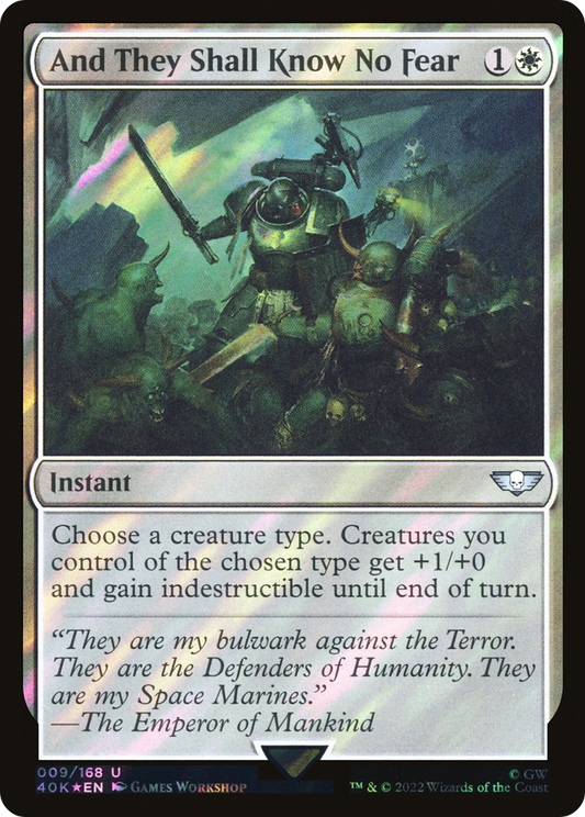 And They Shall Know No Fear (40K-09★) - Warhammer 40,000 Commander Foil