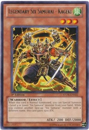 Legendary Six Samurai - Kageki (STOR-EN022) - Storm of Ragnarok 1st Edition