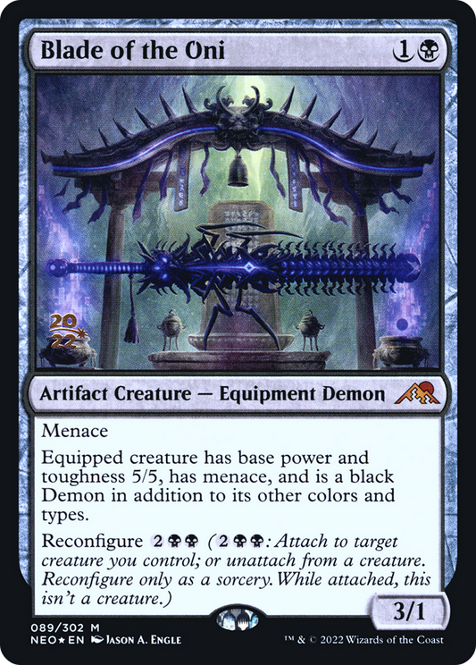 Blade of the Oni (PRE-89S) - Kamigawa: Neon Dynasty Promos Foil