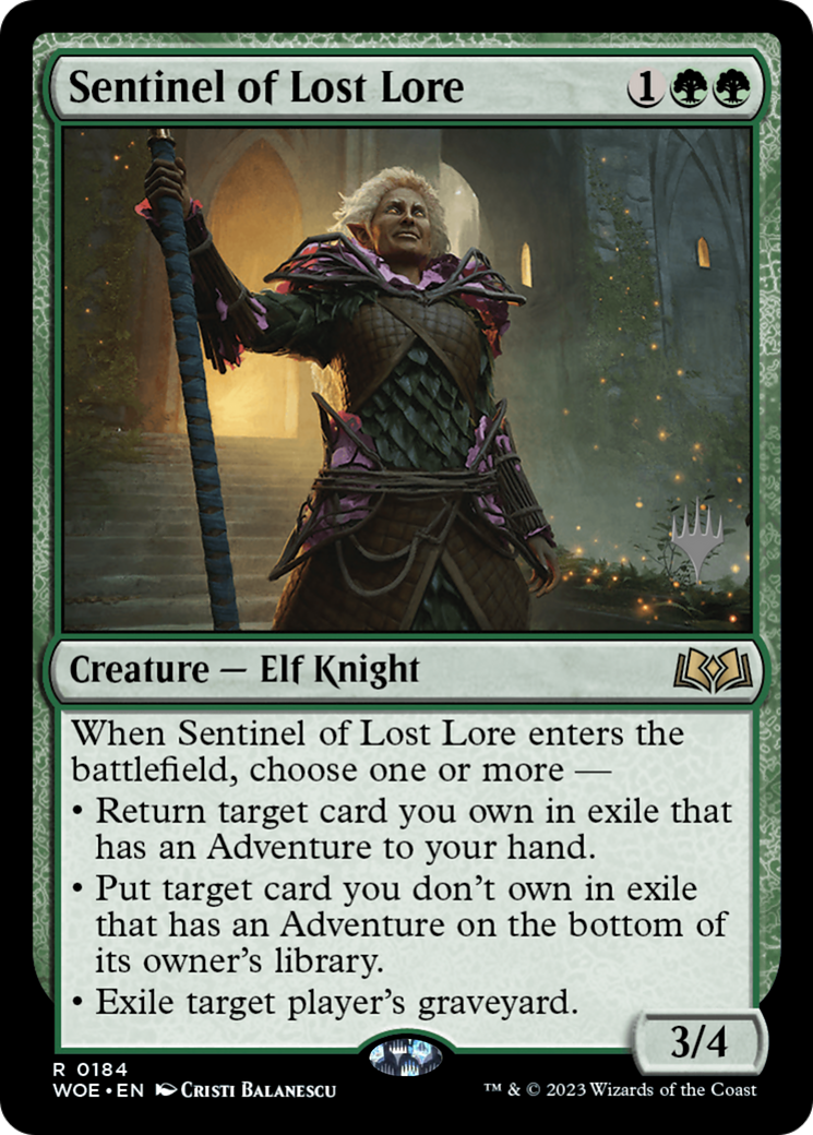 Sentinel of Lost Lore (PPWOE-184P) - Wilds of Eldraine Promos Foil
