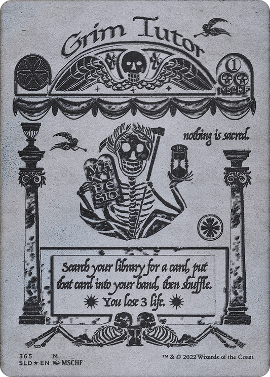 Grim Tutor (SLD-365) - Secret Lair Drop (Borderless) Foil