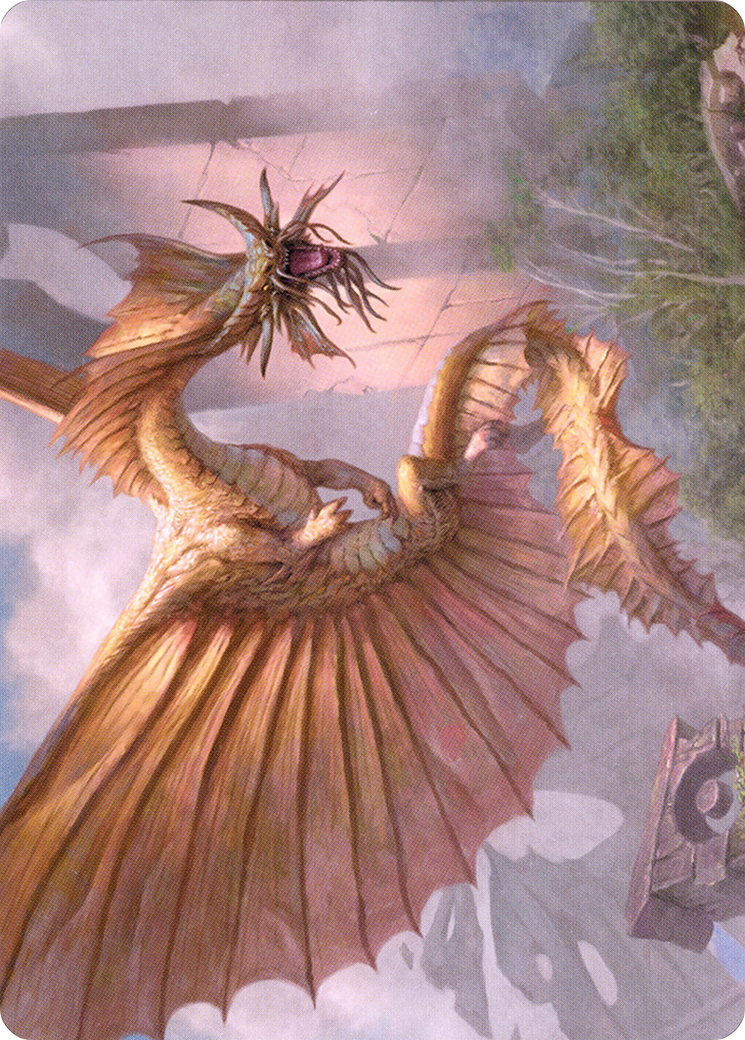 Ancient Gold Dragon // Ancient Gold Dragon (ACLB-028) - Battle for Baldur's Gate Art Series (Borderless) Foil