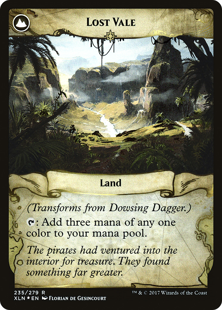 Dowsing Dagger // Lost Vale (PRE-235S) - Ixalan Promos: (compasslanddfc) Foil