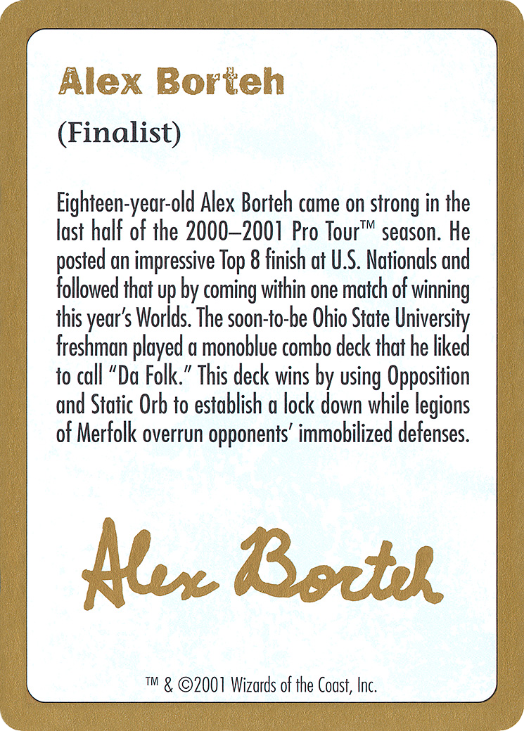 Alex Borteh Bio (WCD-AB0A) - World Championship Decks 2001