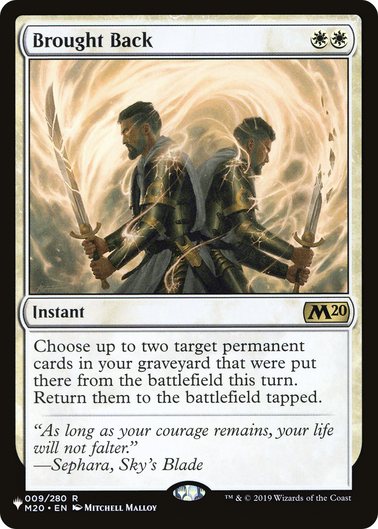 Brought Back (LIST-M20-9) - The List