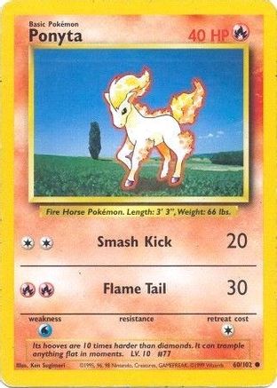 Ponyta 060/102  Base Set - Common