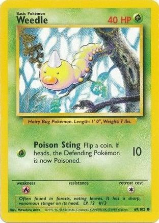 Weedle 069/102  Base Set - Common