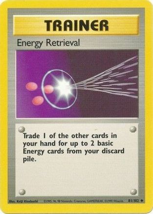 Energy Retrieval 081/102  Base Set - Uncommon