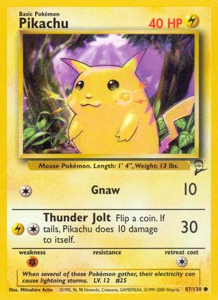 Pikachu 087/130  Base Set 2 - Common