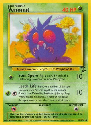 Venonat 097/130  Base Set 2 - Common
